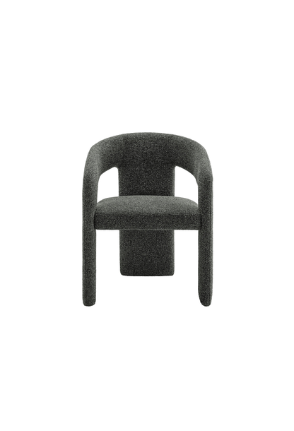 Chaise de salle à manger en tissu Elyssia, anthracite