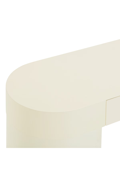Console Nymera haute brillance, couleur crème