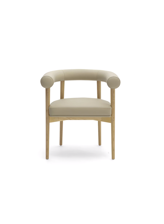 Chaise de salle à manger Para en cuir végétalien, taupe