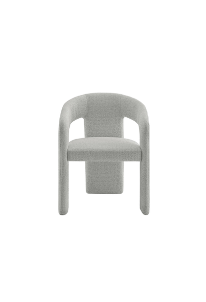 Chaise de salle à manger en tissu Elyssia, gris tourterelle