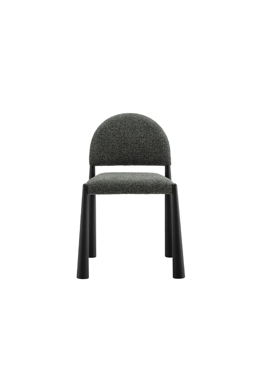 Chaise de salle à manger en tissu Alura, noir anthracite