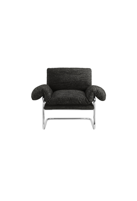 Fauteuil d'appoint en tissu Ravessa, anthracite