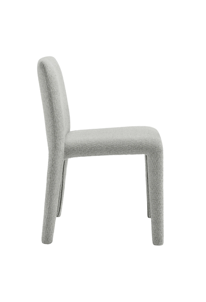 Chaise de salle à manger en tissu Noviara, gris tourterelle