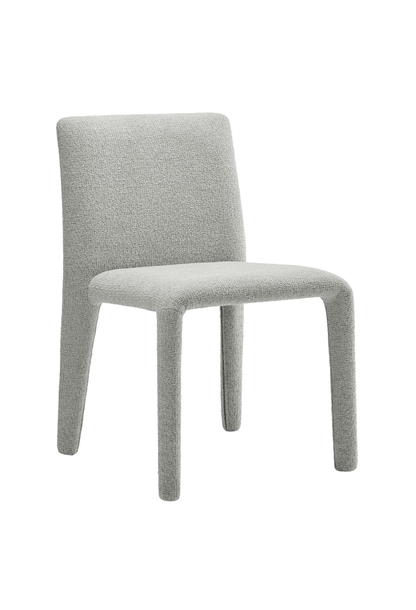 Chaise de salle à manger en tissu Noviara, gris tourterelle