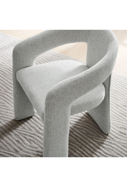 Chaise de salle à manger en tissu Elyssia, gris tourterelle