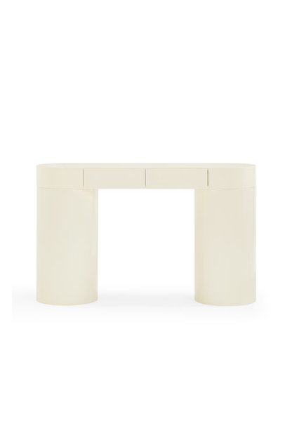 Console Nymera haute brillance, couleur crème