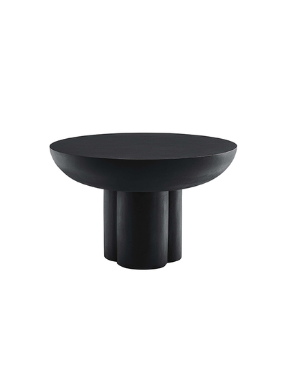 Table basse ronde Caspa, noire