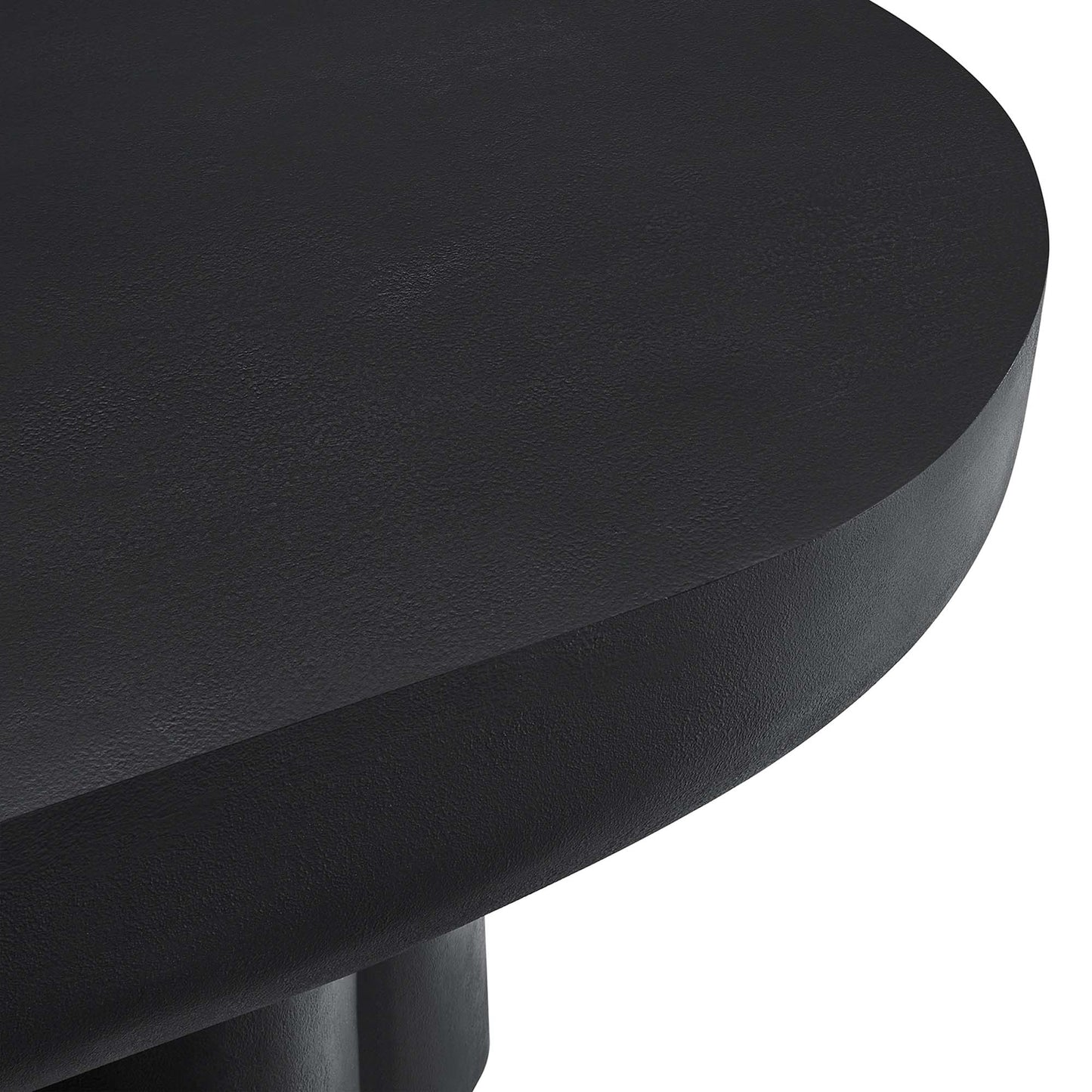 Table basse ovale Caspa, noire