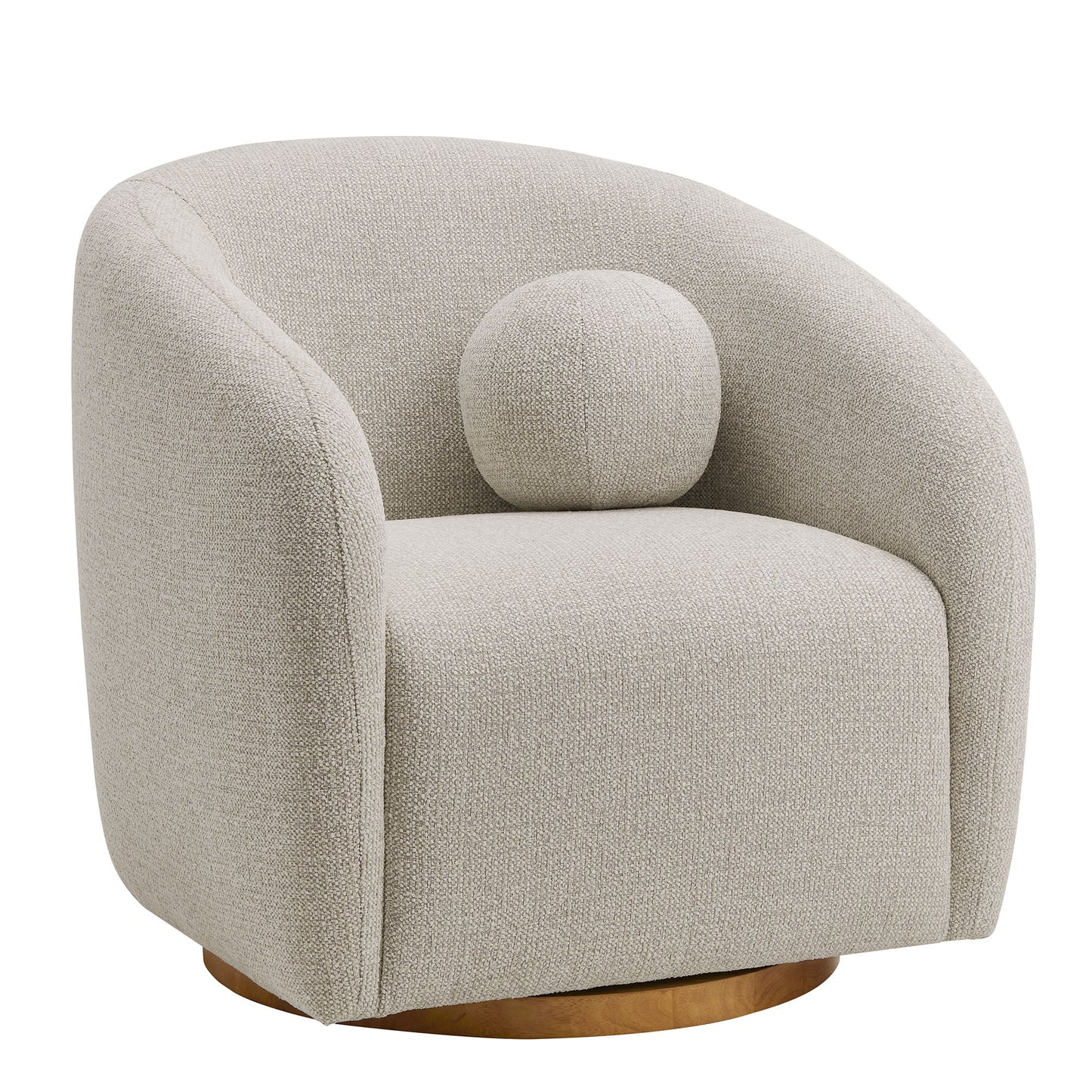 Fauteuil en tissu Chennie, gris tourterelle
