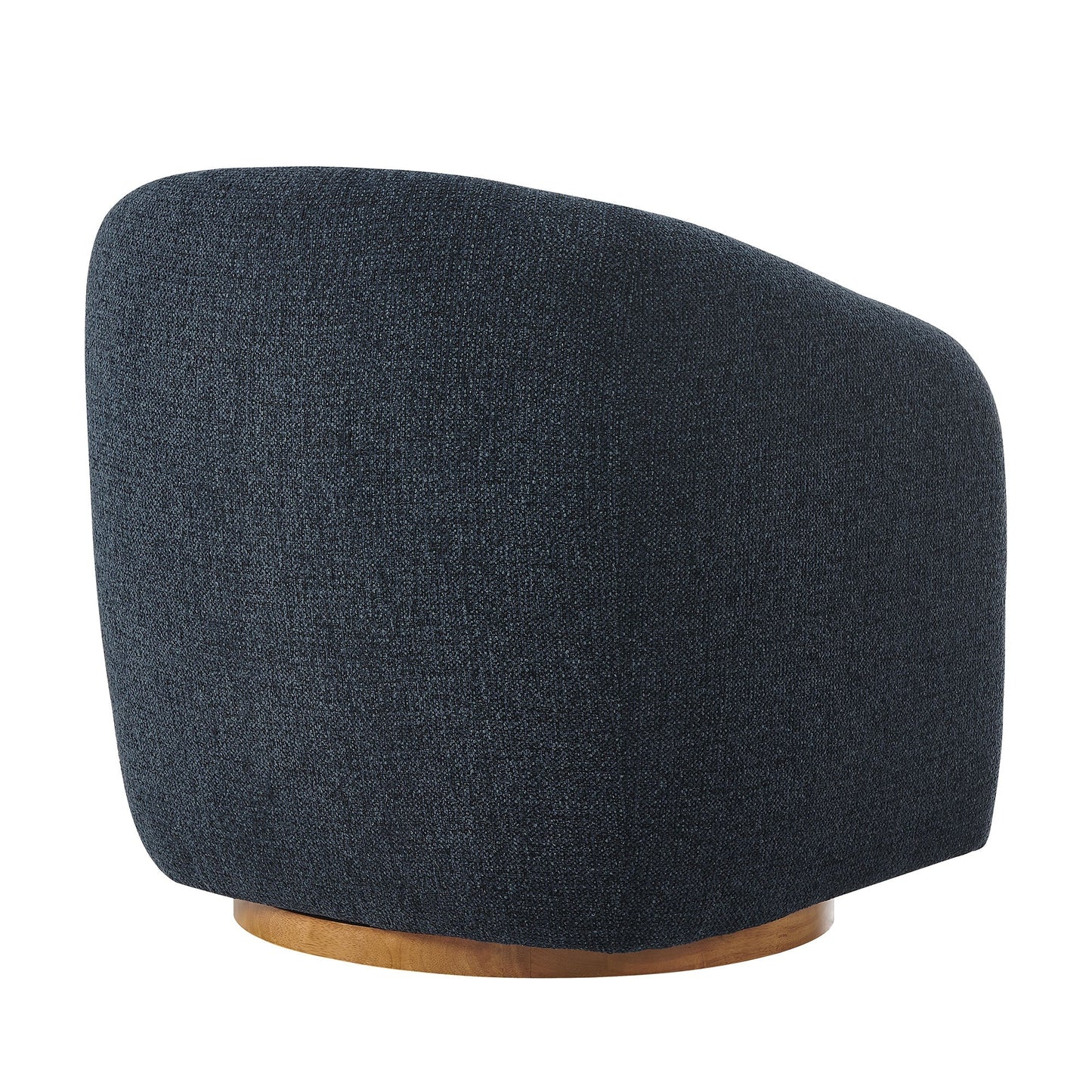 Fauteuil en tissu Chennie, bleu marine