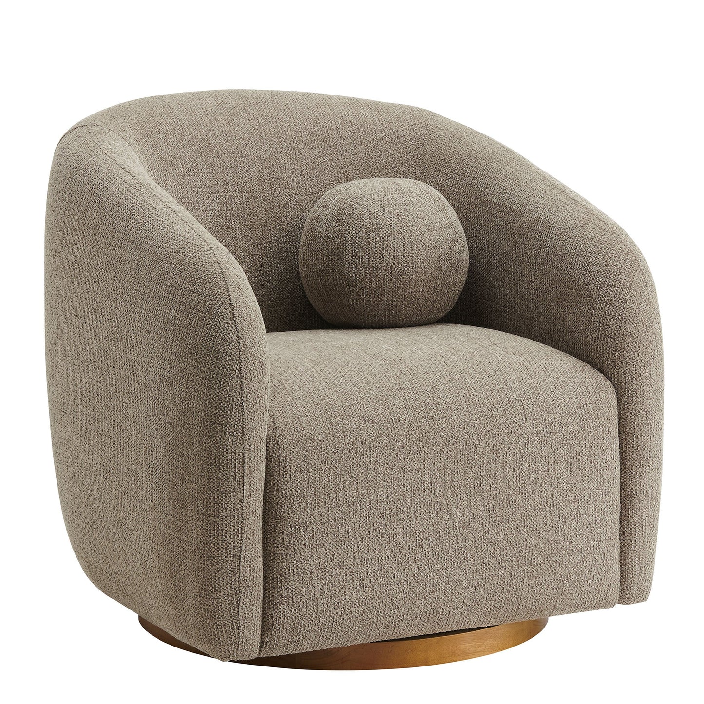 Fauteuil en tissu Chennie, taupe