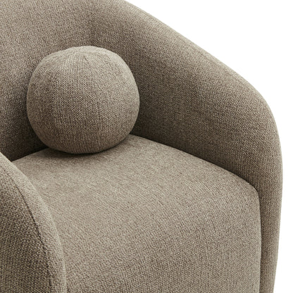 Fauteuil en tissu Chennie, taupe