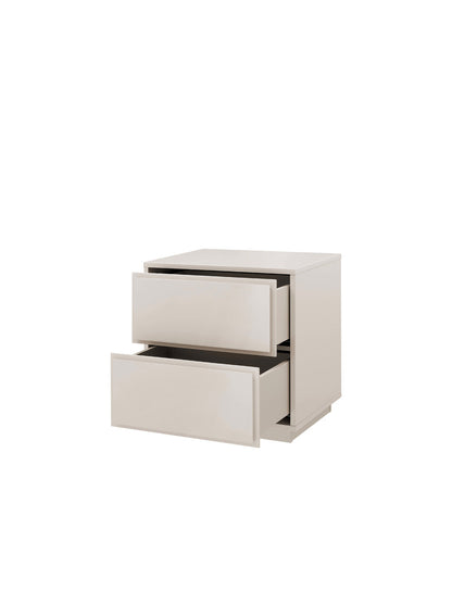 Table de chevet Osmara, gris chaud