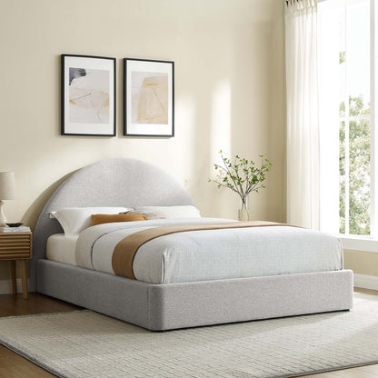 Lit king size rembourré Resorts, gris clair