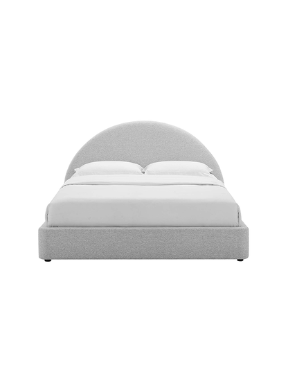 Lit king size rembourré Resorts, gris clair