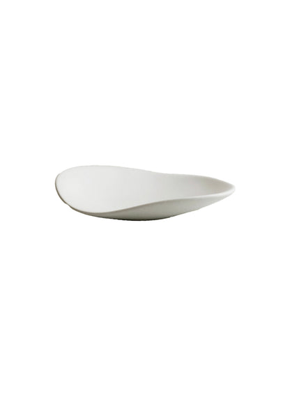 Petite assiette en galets NR Ceramics, pierre blanche