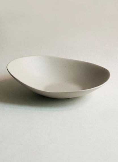 Bol ovale en céramique NR, beige terre