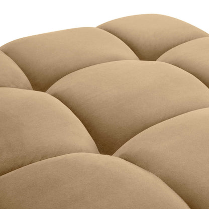 Pouf modulaire en velours Huggy Café Au Lait