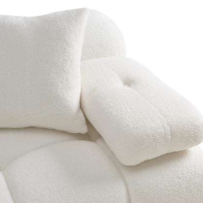 Chaise d'angle modulaire végétalienne Huggy Cream