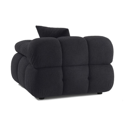 Chaise d'angle modulaire végétalienne Huggy noire
