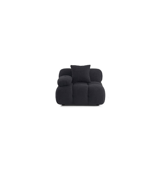 Chaise d'angle modulaire végétalienne Huggy noire