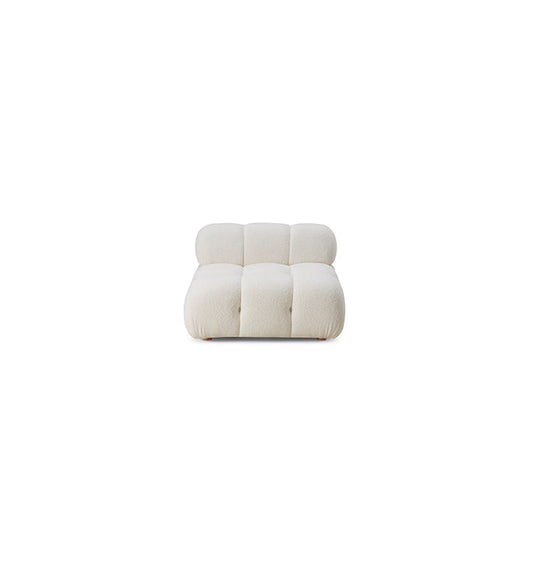 Chaise modulaire sans accoudoirs Huggy Cream Vegan