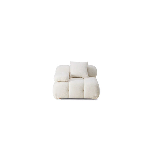 Chaise d'angle modulaire végétalienne Huggy Cream
