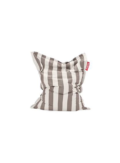 Pouf d'extérieur original à rayures