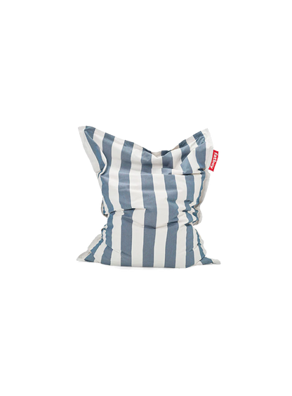 Pouf d'extérieur original à rayures