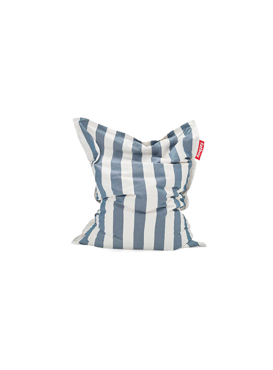 Pouf d'extérieur original à rayures