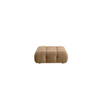 Pouf modulaire en velours Huggy Café Au Lait