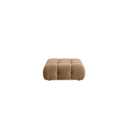 Pouf modulaire en velours Huggy Café Au Lait
